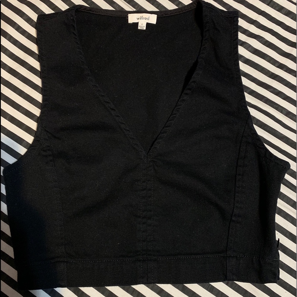 Wilfred denim crop top